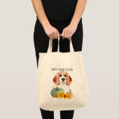 カスタマイズ可能なビーグル犬の感謝祭 トートバッグ (正面(商品))