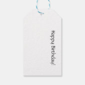 カスタマイズ可能なビーチでHappy Pug ギフトタグ (裏面)