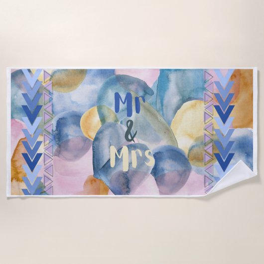 カスタマイズ可能なビーチタオル ビーチタオル (正面)