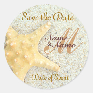 カスタマイズ可能なビーチテーマシール001 ラウンドシール