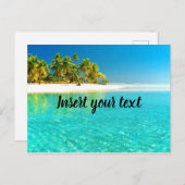 カスタマイズ可能なビーチビュー ポストカード (正面/裏面)