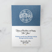 カスタマイズ可能なビーチ海クリスマスグリーティングカード シーズンカード (内部)