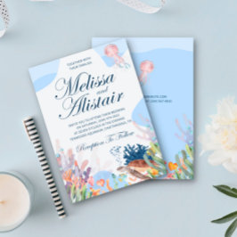 カスタマイズ可能なビーチ結婚式招待状 招待状