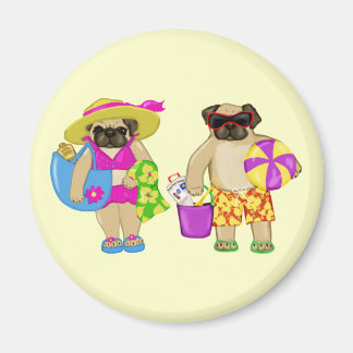 カスタマイズ可能なビーチPUGマグネット マグネット