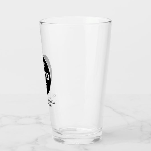 カスタマイズ可能なビールスタイインロゴ&ビジネス タンブラーグラス (左)