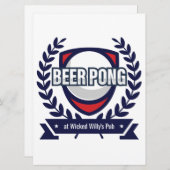 カスタマイズ可能なビールポンのルールカード プログラム (正面/裏面)