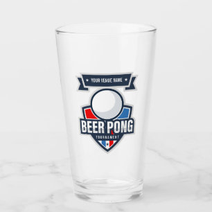 カスタマイズ可能なビールPongのトーナメントのロゴ タンブラーグラス