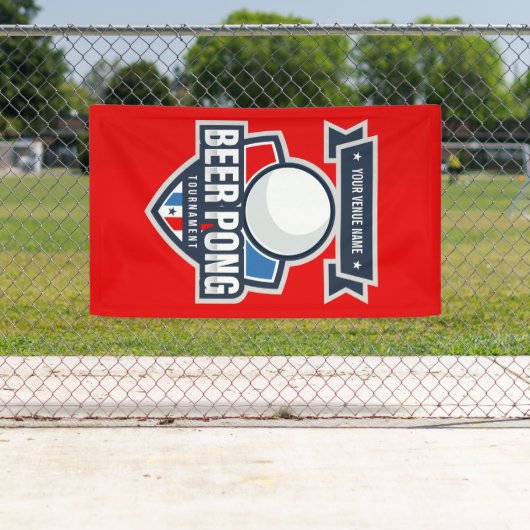 カスタマイズ可能なビールPongのトーナメントのロゴ 横断幕 (インサイチュ)