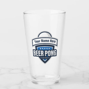 カスタマイズ可能なビールPong選手権のロゴ タンブラーグラス