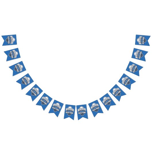 カスタマイズ可能なビールPong選手権のロゴ バンティングフラッグ (全)