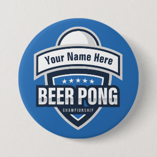 カスタマイズ可能なビールPong選手権のロゴ 缶バッジ