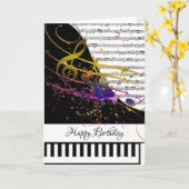 カスタマイズ可能なピアノカード カード (黄色い花)