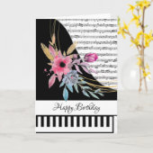 カスタマイズ可能なピアノカード カード (黄色い花)