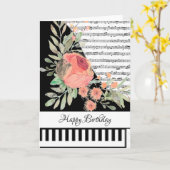 カスタマイズ可能なピアノカード カード (黄色い花)