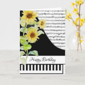 カスタマイズ可能なピアノカード カード (黄色い花)
