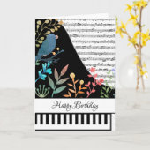 カスタマイズ可能なピアノカード カード (黄色い花)