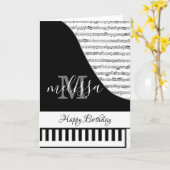 カスタマイズ可能なピアノ カード (黄色い花)