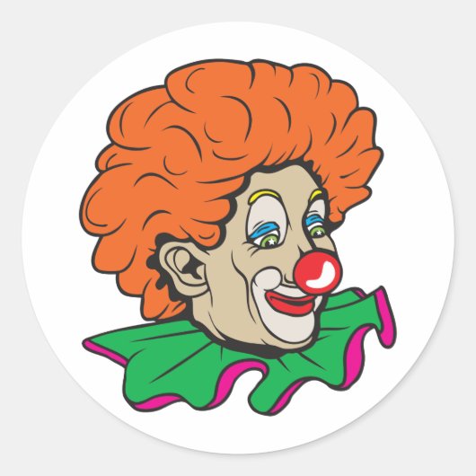 カスタマイズ可能なピエロ ラウンドシール (正面)