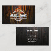 カスタマイズ可能なピザの名刺 名刺 (正面/裏面)