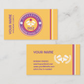 カスタマイズ可能なピックボールコーチイエロー 名刺 (正面/裏面)