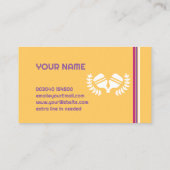 カスタマイズ可能なピックボールコーチイエロー 名刺 (裏面)