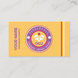 カスタマイズ可能なピックボールコーチイエロー 名刺