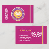カスタマイズ可能なピックボールコーチピンク 名刺 (正面/裏面)