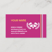 カスタマイズ可能なピックボールコーチピンク 名刺 (裏面)