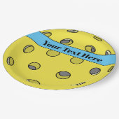 カスタマイズ可能なピックボールパーティープレート ペーパープレート (アングル)