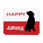 カスタマイズ可能なピッ食べ物を与えト牛の犬の磁石のサイン マグネット (横)