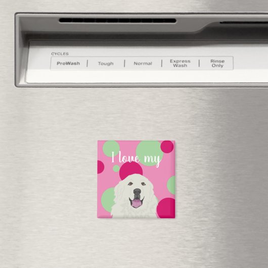 カスタマイズ可能なピレネーマグネット素晴らしが大好き マグネット (インサイチュ (食洗機))