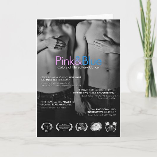 カスタマイズ可能なピンクとブルーのホリデーグリーティングカード シーズンカード (正面)