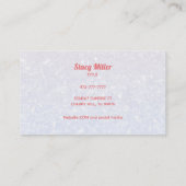 カスタマイズ可能なピンクと白のクリーニングの名刺 名刺 (裏面)