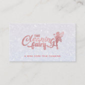 カスタマイズ可能なピンクと白のクリーニングの名刺 名刺 (正面)