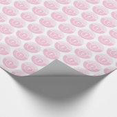 カスタマイズ可能なピンクの女の子の神のバプテスマ ラッピングペーパー (角)