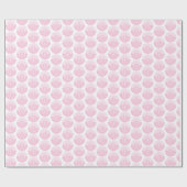 カスタマイズ可能なピンクの女の子の神のバプテスマ ラッピングペーパー (フラット)