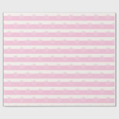 カスタマイズ可能なピンクの女の子の神のバプテスマ ラッピングペーパー (フラット)