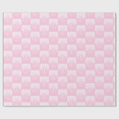 カスタマイズ可能なピンクの女の子の神のバプテスマ ラッピングペーパー (フラット)