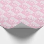 カスタマイズ可能なピンクの女の子の神のバプテスマ ラッピングペーパー (コーナー)