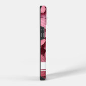 カスタマイズ可能なピンクの花フローラ iPhoneケース (右側面)