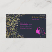 カスタマイズ可能なピンクの金ゴールドエレガントテンプレート12 名刺 (正面)