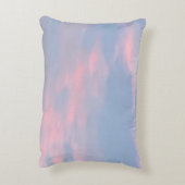 カスタマイズ可能なピンクの雲 アクセントクッション (裏面(縦))