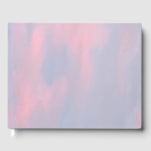 カスタマイズ可能なピンクの雲 ゲストブック (正面)