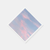 カスタマイズ可能なピンクの雲 スタンダードカクテルナプキン (角)
