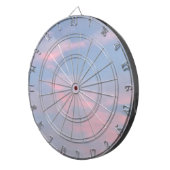 カスタマイズ可能なピンクの雲 ダーツボード (正面右)