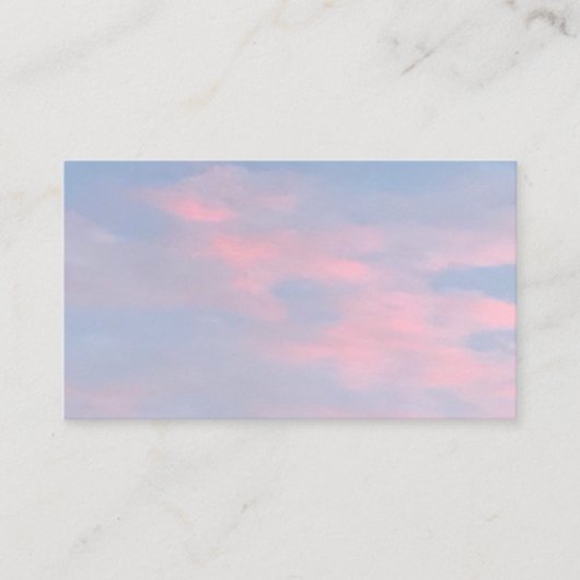 カスタマイズ可能なピンクの雲 名刺 (正面)