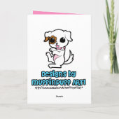 カスタマイズ可能なピンクの魔法のユニコーンのバースデー・カード カード (裏面)