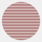 カスタマイズ可能なピンクストライプ色のステッカー ラウンドシール (正面)