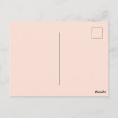 カスタマイズ可能なピンクハートバレンタインデー ポストカード (裏面)