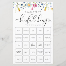 カスタマイズ可能なピンクフローラビンゴゲームカード